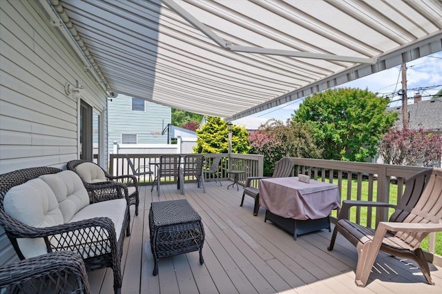 37 Swan Ln, Levittown, NY 11756 - deck featuring outdoor dining area and an outdoor hangout area