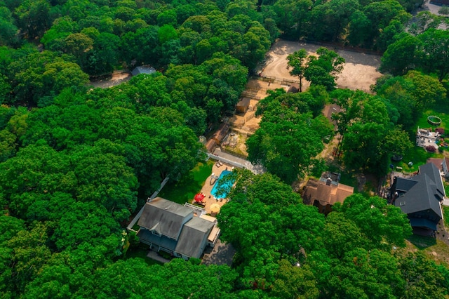 44 Croft Ln, Smithtown, NY 11787 - aerial view of property and surrounding area featuring a forest