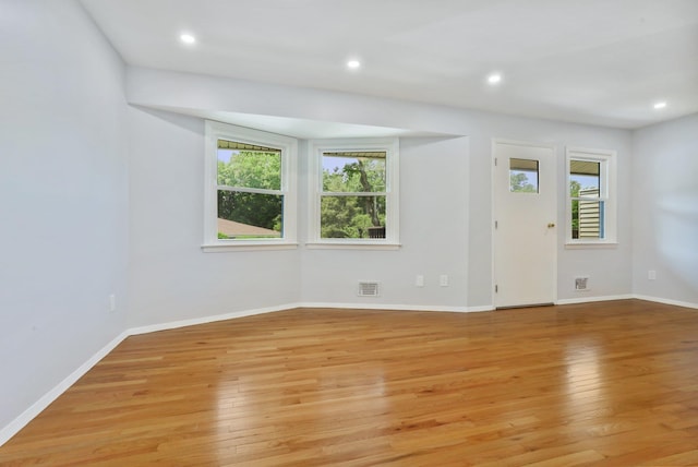 34 Warwick Pl Unit D, Yorktown Heights, NY 10598 - unfurnished room with light wood-style floors, baseboards, and recessed lighting