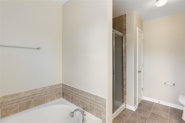 38 Woodside Knolls Dr, Middletown, NY 10940 - full bathroom featuring a bath, a stall shower, and tile patterned floors