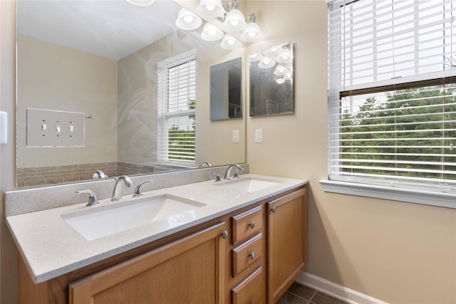 38 Woodside Knolls Dr, Middletown, NY 10940 - full bathroom featuring double vanity and tile patterned flooring