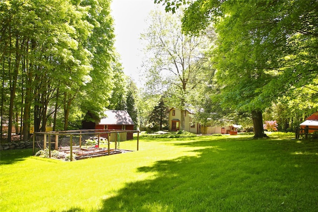 view of green lawn