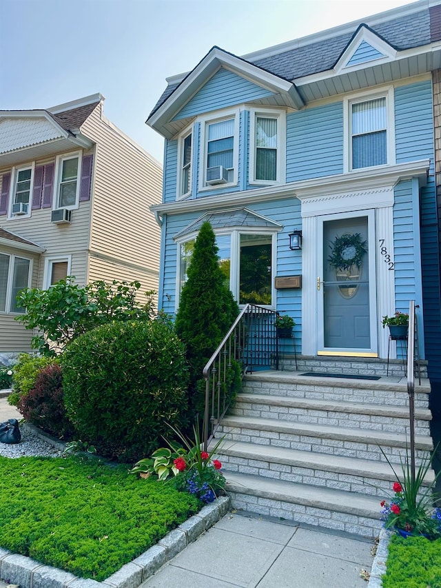 78-32 76th St, Glendale, NY 11385 - view of front of home with cooling unit