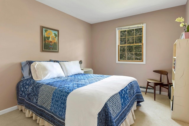 38 Sunset Dr, Brewster, NY 10509 - bedroom featuring light carpet and a baseboard radiator