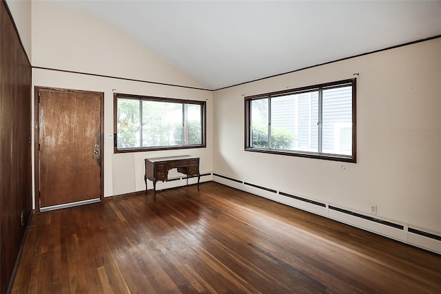 6 Pequot Ave, Port Washington, NY 11050 - unfurnished bedroom featuring vaulted ceiling and wood-type flooring