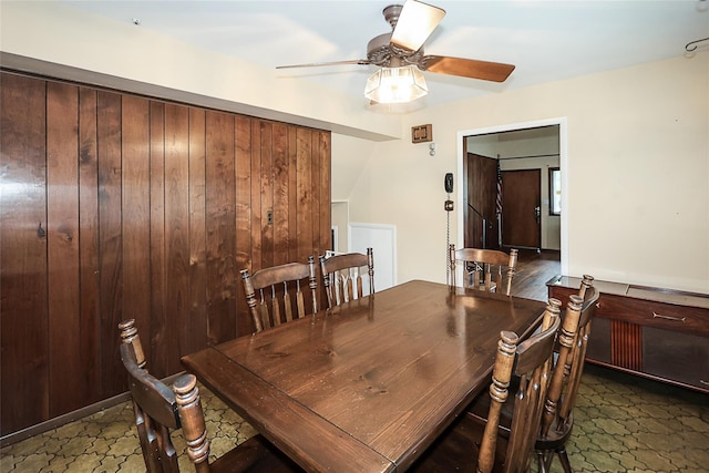 6 Pequot Ave, Port Washington, NY 11050 - dining space with a ceiling fan