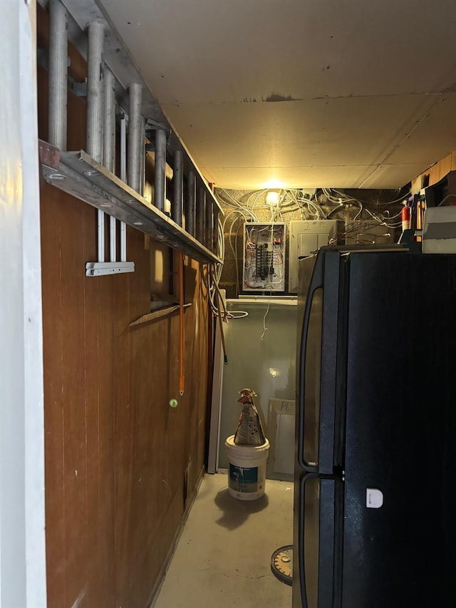 724A E 223rd St, Bronx, NY 10466 - unfinished below grade area featuring freestanding refrigerator
