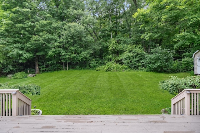 2 SE Ct, Wallkill, NY 12589 - view of grassy yard with a wooden deck