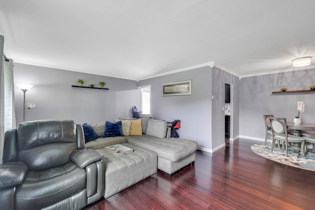460 Old Town Rd Unit 10A, Port Jefferson Station, NY 11776 - living area featuring wood finished floors and crown molding