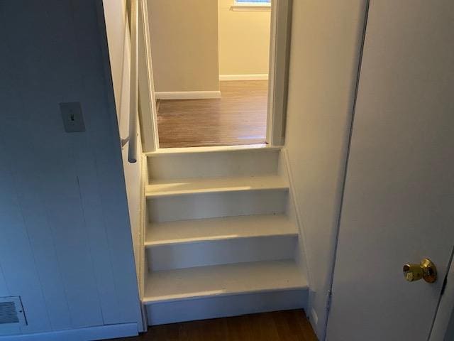 5 Appletree Dr, Saugerties, NY 12477 - stairway with wood finished floors and baseboards