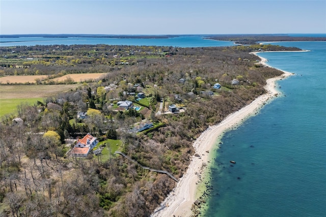 215 Hillcrest Dr N, Orient, NY 11957 - aerial overview of property's location with expansive beach