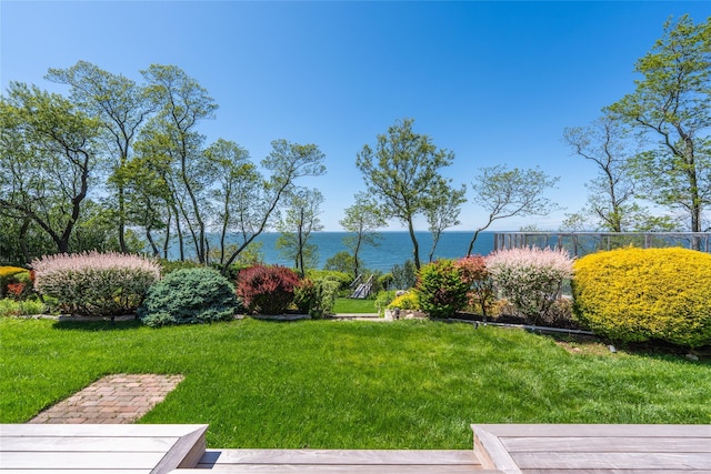 215 Hillcrest Dr N, Orient, NY 11957 - view of grassy yard with a water view