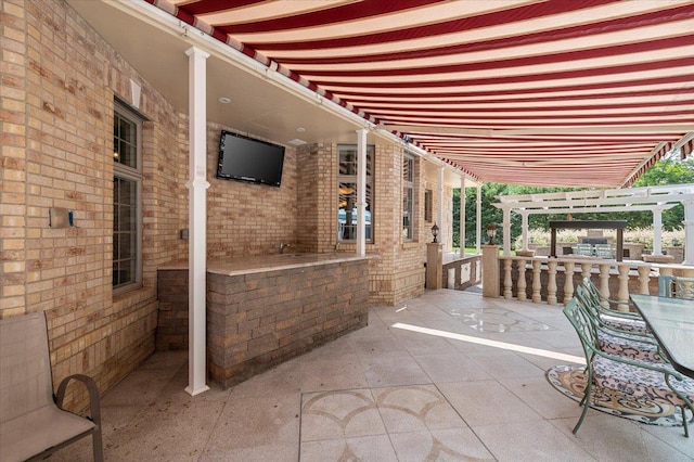 135 Millet St N, Dix Hills, NY 11746 - view of patio / terrace with a pergola