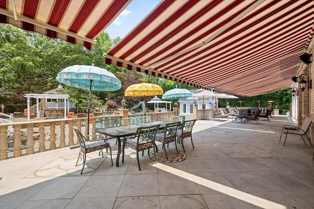 135 Millet St N, Dix Hills, NY 11746 - view of patio / terrace with outdoor dining space