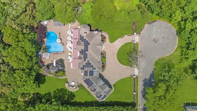 135 Millet St N, Dix Hills, NY 11746 - aerial view of a pool