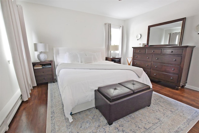 6 Zebra Rd, Rocky Point, NY 11778 - bedroom featuring dark wood-style floors and baseboard heating