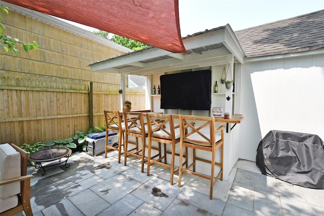 6 Zebra Rd, Rocky Point, NY 11778 - view of patio / terrace featuring an outdoor fire pit
