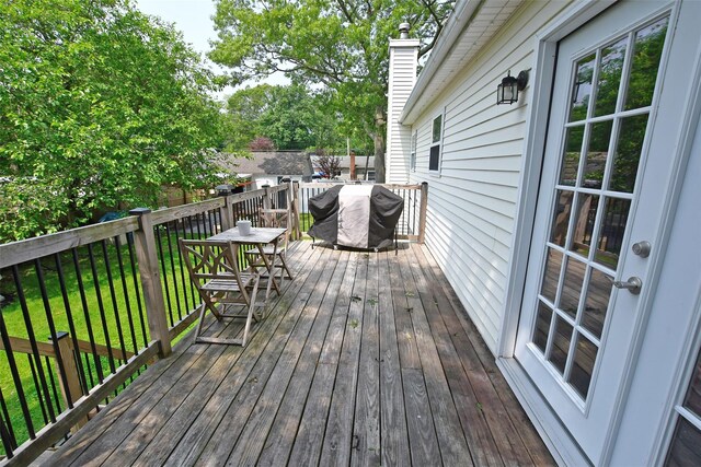 6 Zebra Rd, Rocky Point, NY 11778 - wooden deck with grilling area