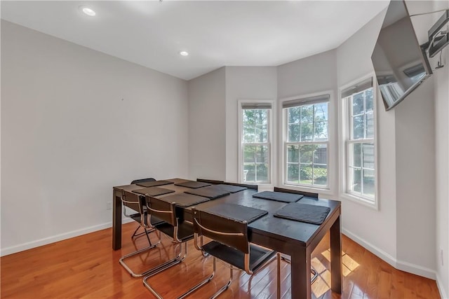 1200 Half Moon Bay Dr, Croton-On-Hudson, NY 10520 - dining space featuring light wood-type flooring and recessed lighting