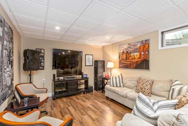 15 Hermitage St, Wading River, NY 11792 - living area featuring wood finished floors and recessed lighting
