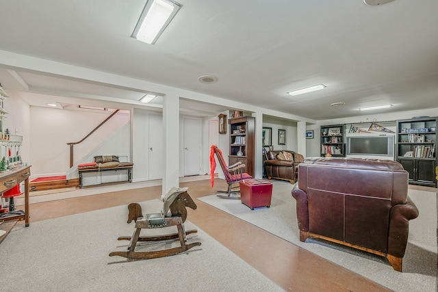 3324 Murdock Ave, Oceanside, NY 11572 - living room featuring concrete flooring