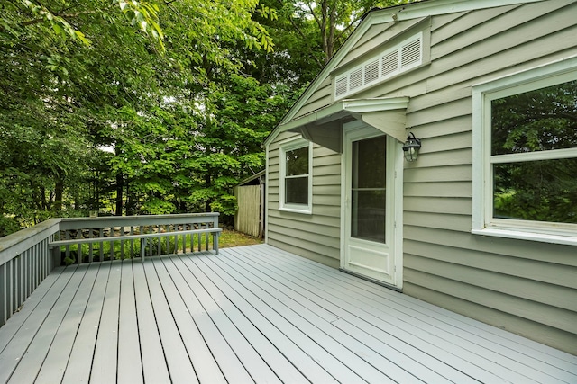 252 Ernest Rd, Millbrook, NY 12545 - wooden terrace with view of scattered trees