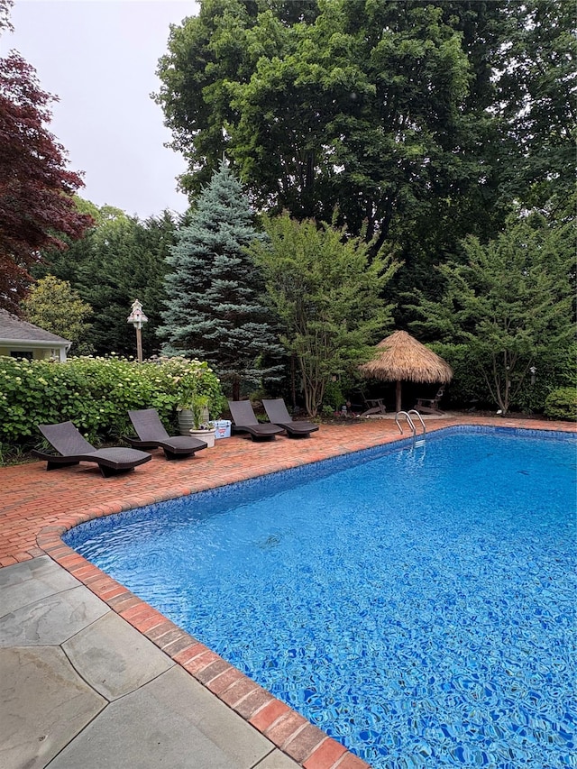 120 Cambon Ave, Saint James, NY 11780 - outdoor pool with a gazebo and a patio