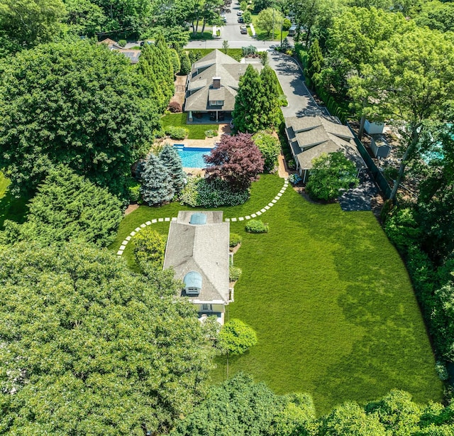 120 Cambon Ave, Saint James, NY 11780 - bird's eye view of a pool area