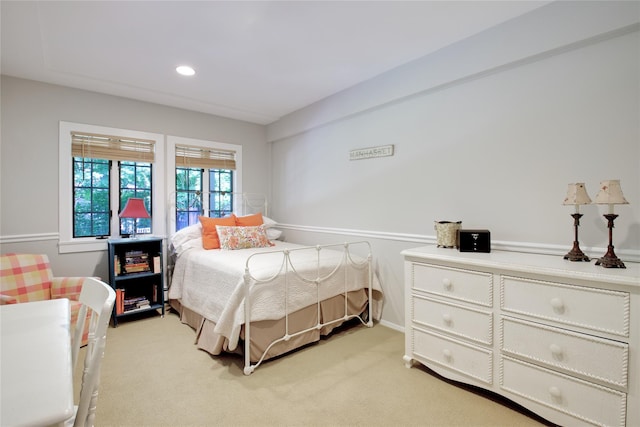 100 Gristmill Ln, Manhasset, NY 11030 - bedroom with light colored carpet and recessed lighting
