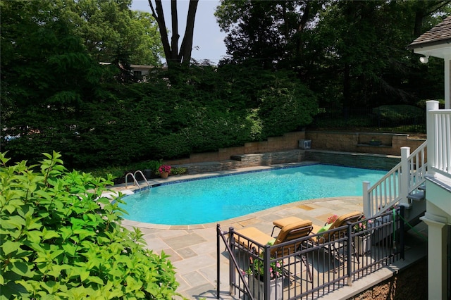 100 Gristmill Ln, Manhasset, NY 11030 - view of swimming pool with a patio area