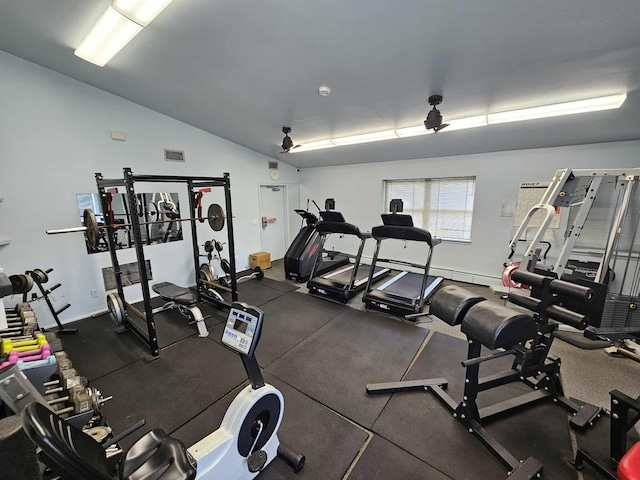 2445 Union Blvd Unit 7A, Islip, NY 11751 - gym featuring lofted ceiling