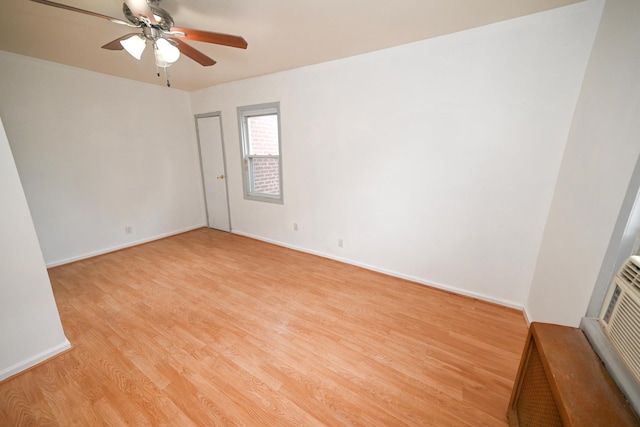 1078 Hancock Ave, Franklin Square, NY 11010 - empty room featuring light wood-style flooring and ceiling fan