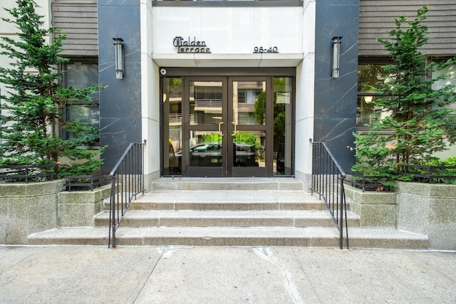 98-40 64th Ave Unit 1B, Rego Park, NY 11374 - view of exterior entry with french doors