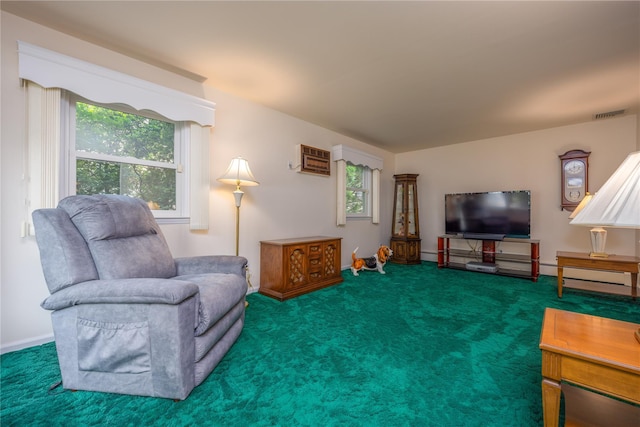 17 Shady Ln, Scarsdale, NY 10583 - carpeted living area featuring plenty of natural light and a wall mounted AC