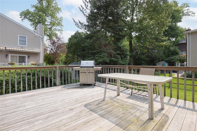 17 Shady Ln, Scarsdale, NY 10583 - wooden deck featuring area for grilling