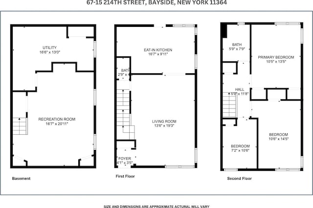 67-15 214th St, Bayside, NY 11364 - view of property floor plan