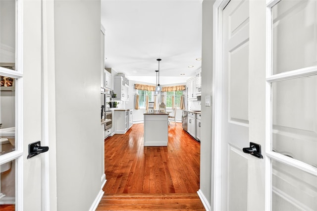4 S Hill Rd, Tomkins Cove, NY 10986 - hallway with light wood-style flooring and recessed lighting