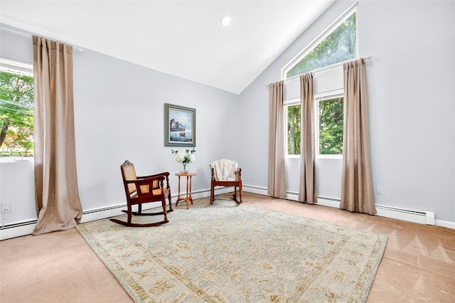 4 S Hill Rd, Tomkins Cove, NY 10986 - living area featuring carpet, healthy amount of natural light, vaulted ceiling, and recessed lighting