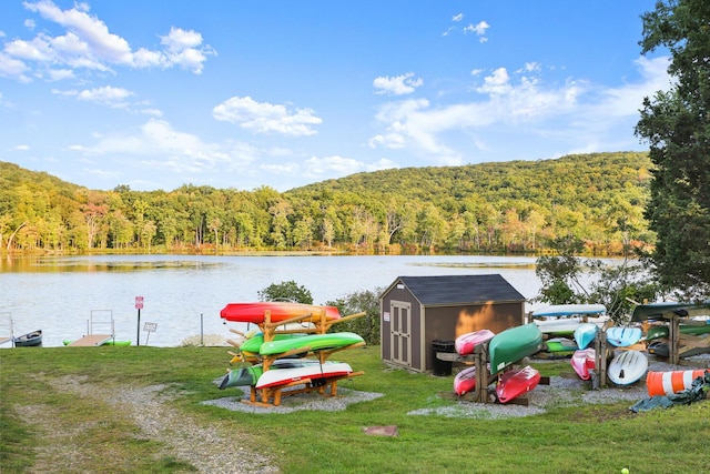8 Langeloth Dr, Cortlandt Manor, NY 10567 - dock with a wooded view, a water view, and a yard