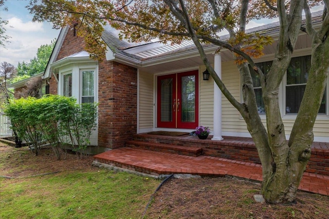 1 Ledgewood Cir E, Setauket, NY 11733 - doorway to property with brick siding