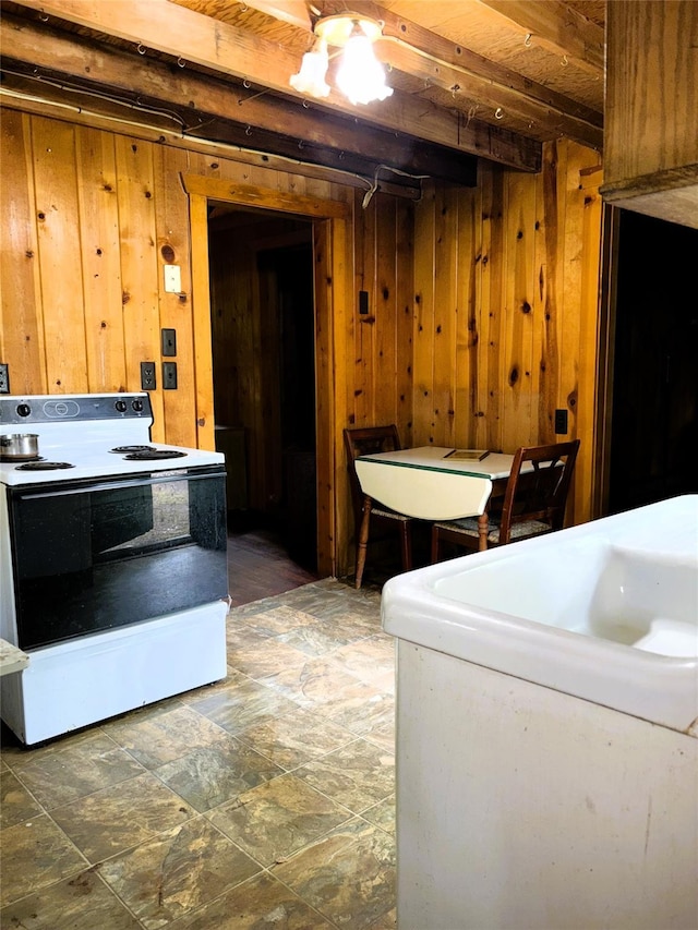 26 E Tusten, Smallwood, NY 12778 - washroom featuring wood walls and stone finish flooring