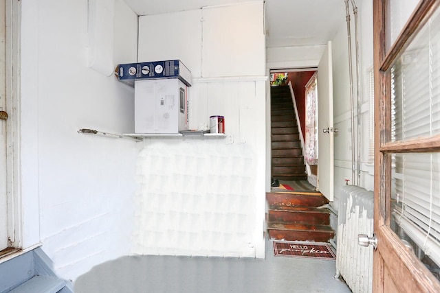 23 N Midland Ave, Nyack, NY 10960 - stairway featuring radiator heating unit