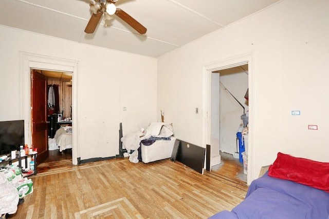 23 N Midland Ave, Nyack, NY 10960 - bedroom featuring light wood-type flooring and ceiling fan