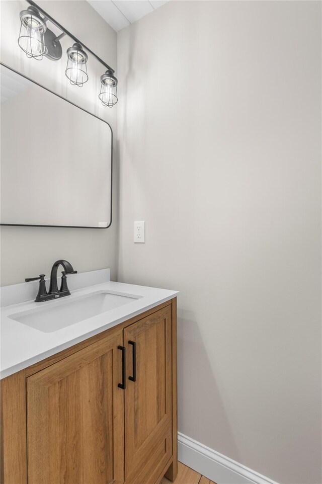 105 Julbet Dr, Sayville, NY 11782 - bathroom featuring vanity and baseboards