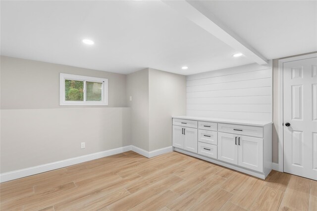 105 Julbet Dr, Sayville, NY 11782 - below grade area with light wood-style floors and recessed lighting