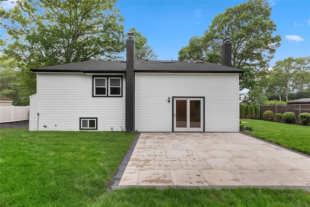 105 Julbet Dr, Sayville, NY 11782 - rear view of house featuring a patio and a chimney