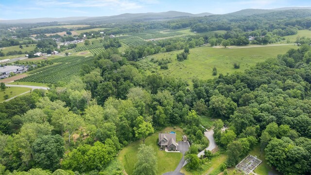 1 Hidden Hills Ct, Warwick, NY 10990 - aerial overview of property's location featuring rural landscape and mountains