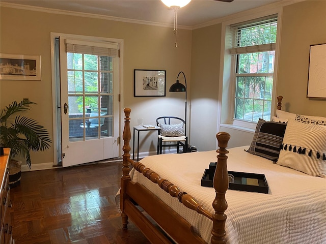 1360 Midland Ave Unit 1B, Bronxville, NY 10708 - bedroom featuring crown molding and baseboards