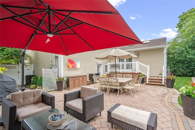 86 Phipps Ln, Plainview, NY 11803 - view of patio / terrace featuring outdoor dining area and an outdoor hangout area