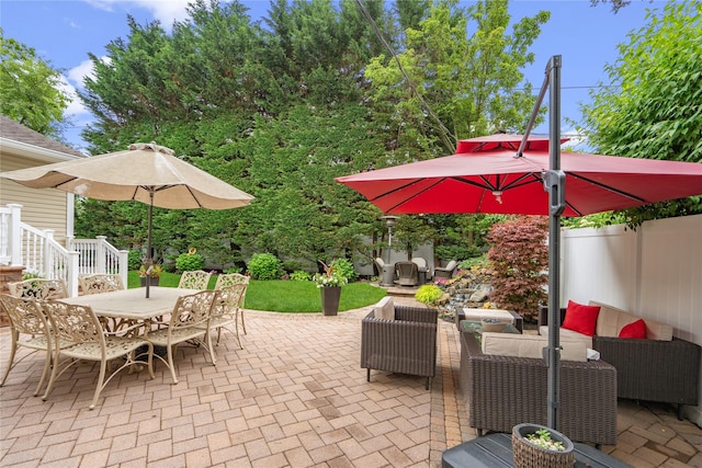 86 Phipps Ln, Plainview, NY 11803 - view of patio featuring outdoor dining area and an outdoor hangout area